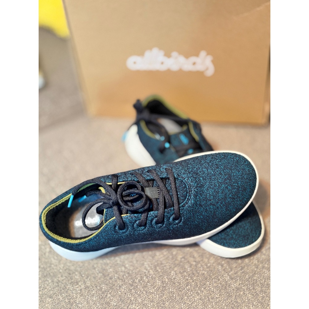 Allbirds Wool Runner 2 Men's 9.5 Dark Teal Green Merino Wool Sneakers NIB